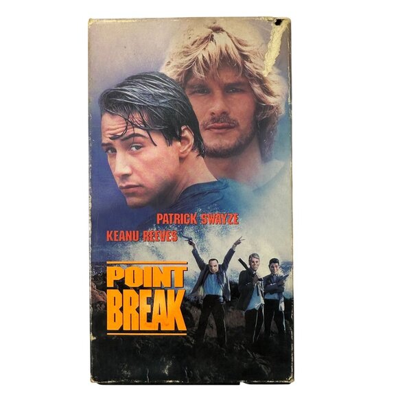 Point Break VHS Movie 1991 Action Film Patrick Swayze Keanu Reeves Used - Picture 1 of 8